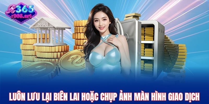 Lại biên lai hoặc chụp ảnh màn hình giao dịch R365